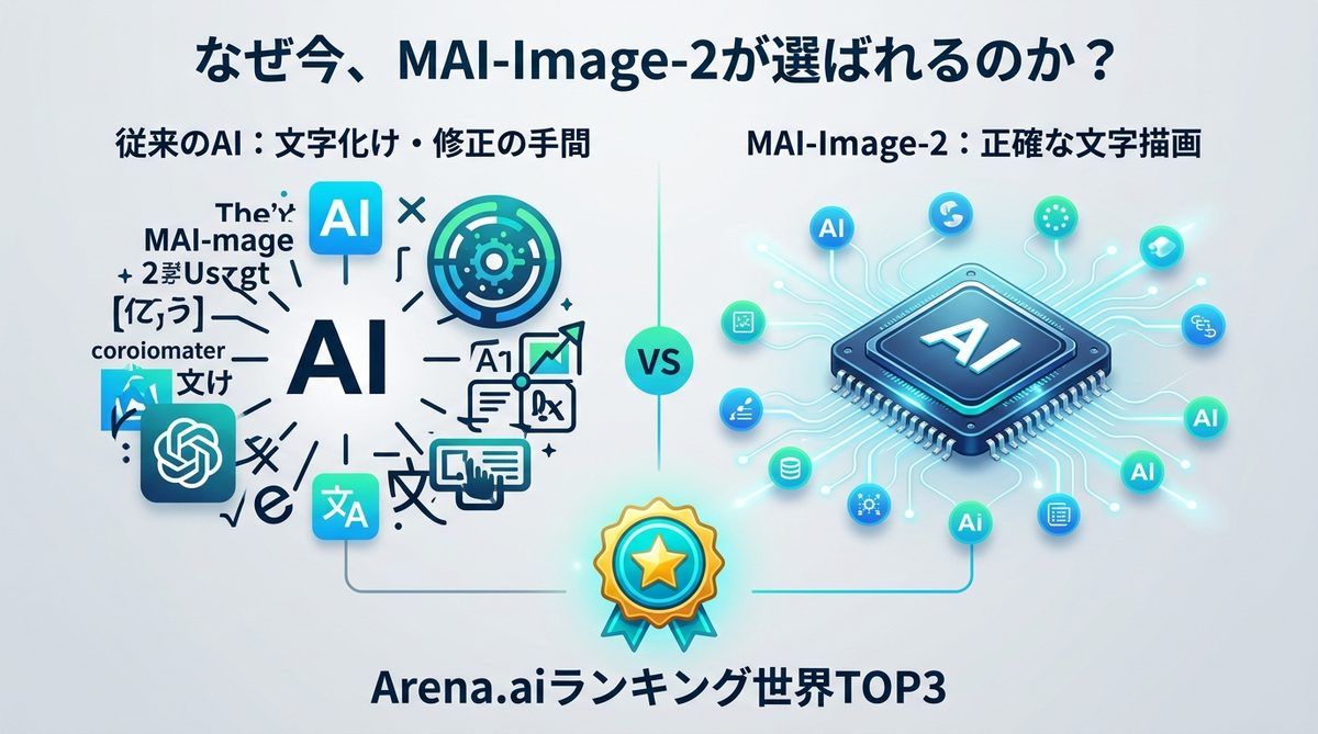 図解：なぜ今、ビジネス現場で「MAI-Image-2」が選ばれるのか？