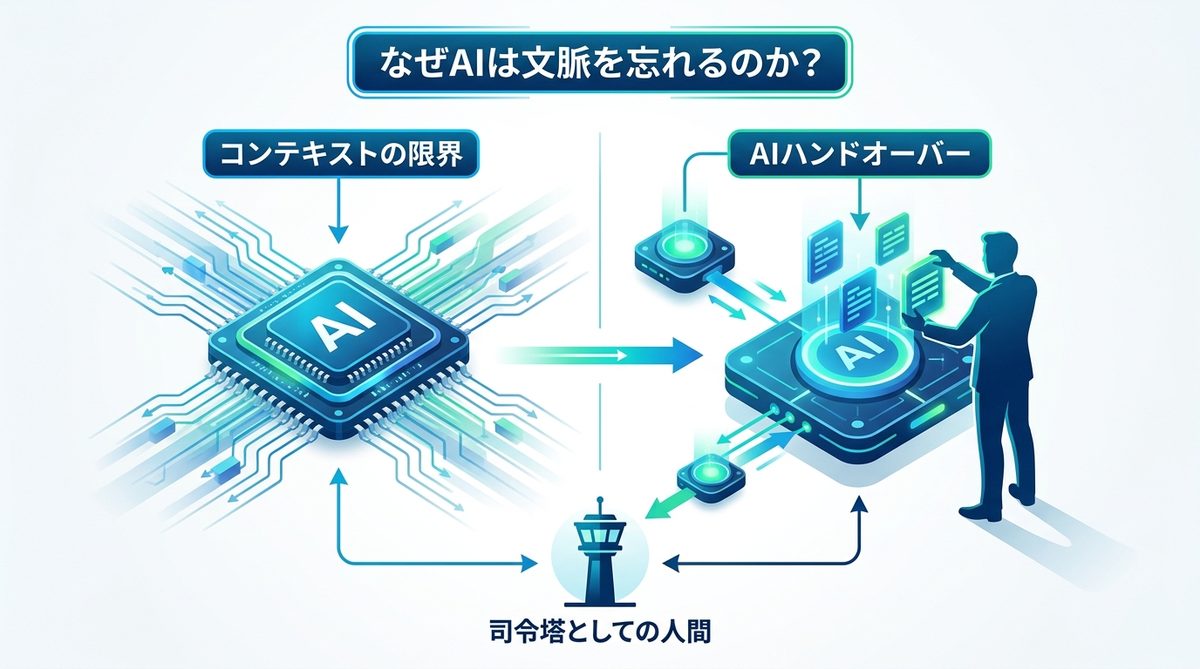 図解：なぜ「続きから」と言ってもAIは文脈を忘れるのか？