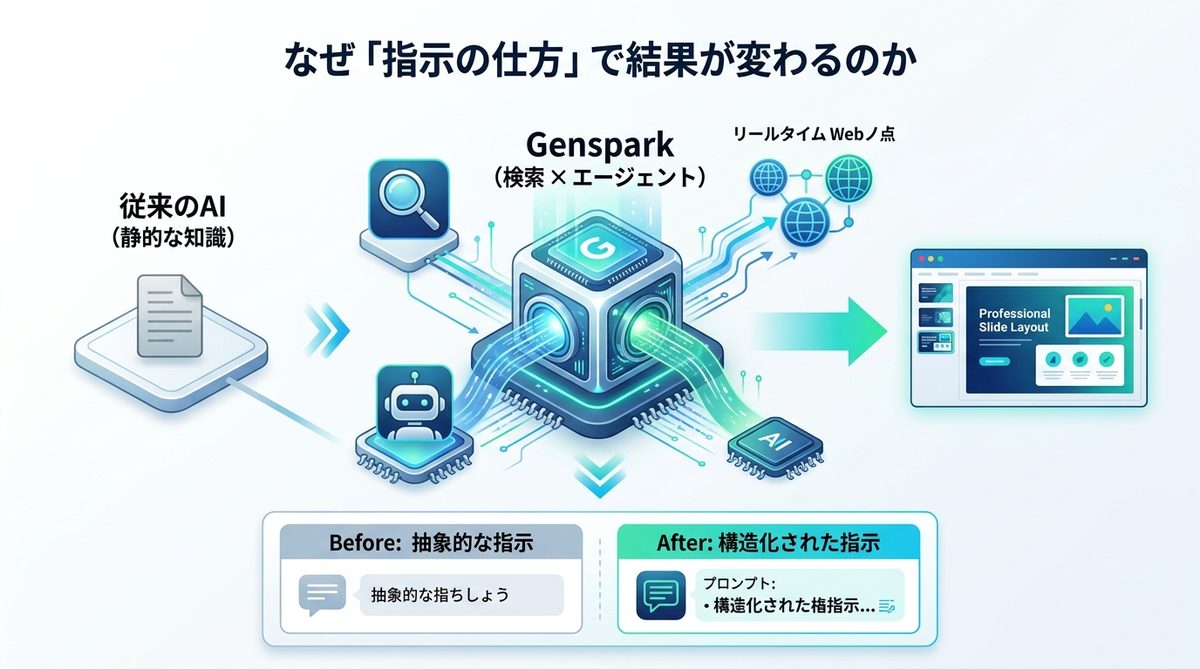 図解：【完全ガイド】なぜ「指示の仕方」ひとつで生成結果が変わるのか