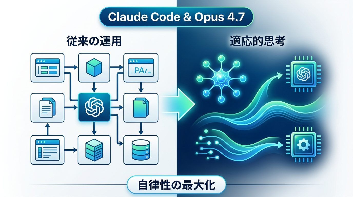 図解：Claude CodeとOpus 4.7｜「思考の自動配分」によるパラダイムシフト