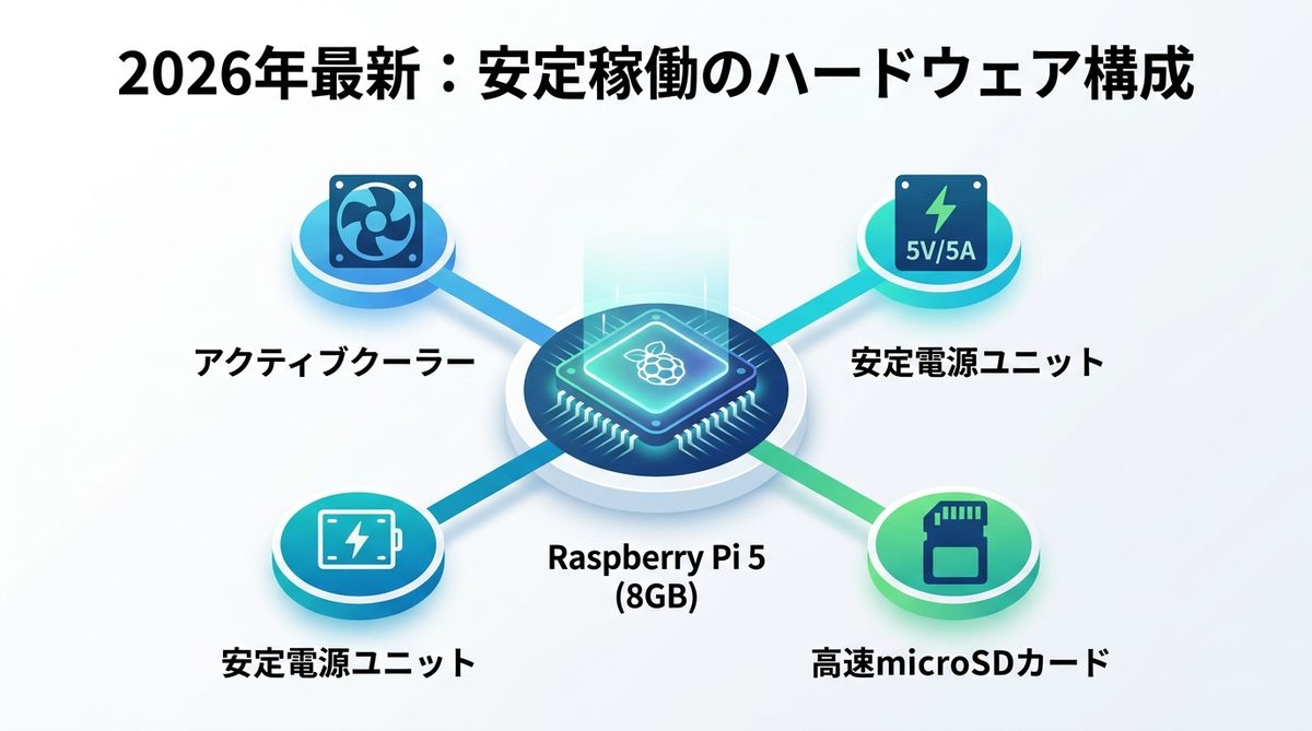 図解：2026年最新：安定稼働のために選ぶべきハードウェア