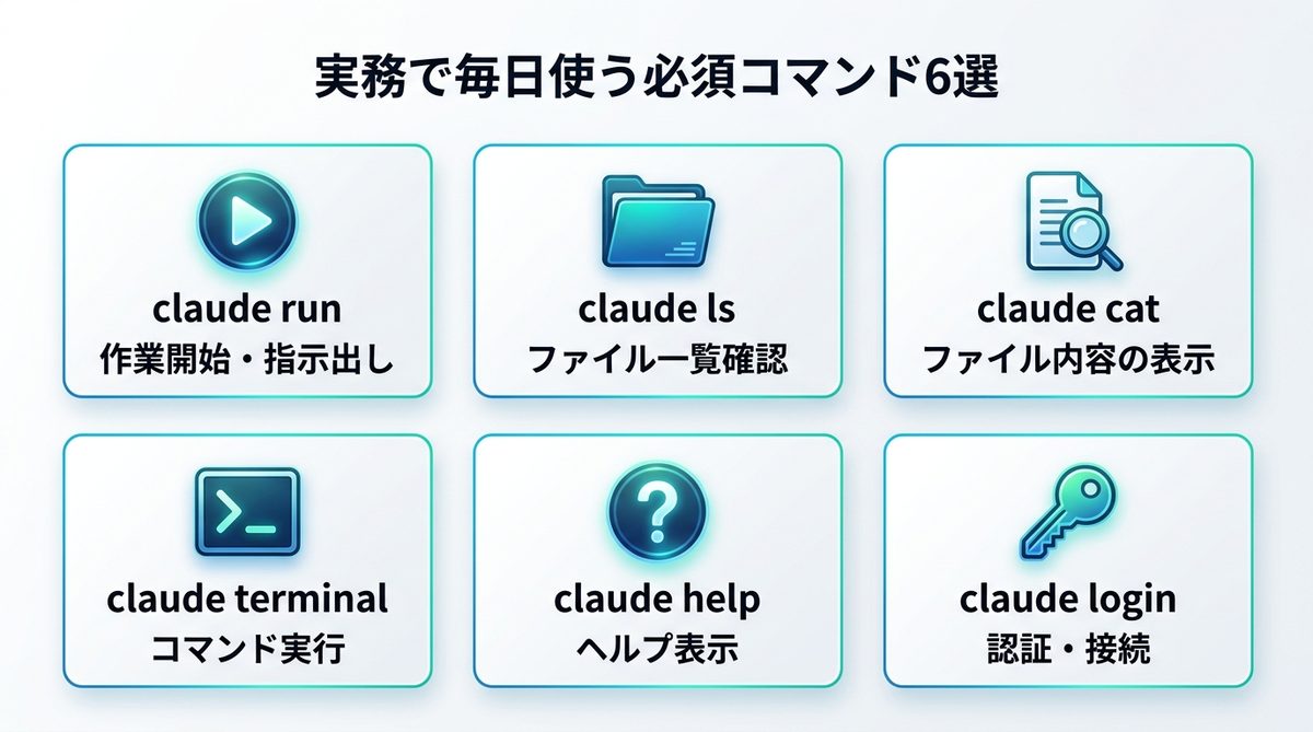 図解:2. これだけ覚えればOK!実務で毎日使う必須コマンド6選