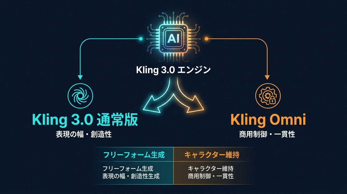図解:【徹底比較】Kling 3.0 vs Omni 3.0の決定的な違い3選