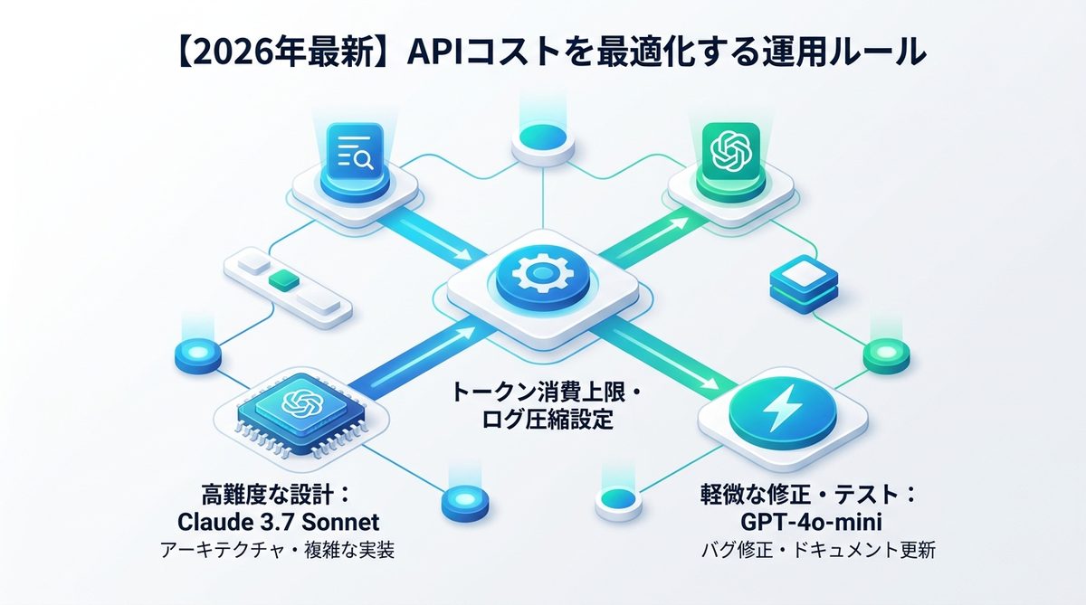 図解：【2026年最新】APIコストを最適化する運用ルール