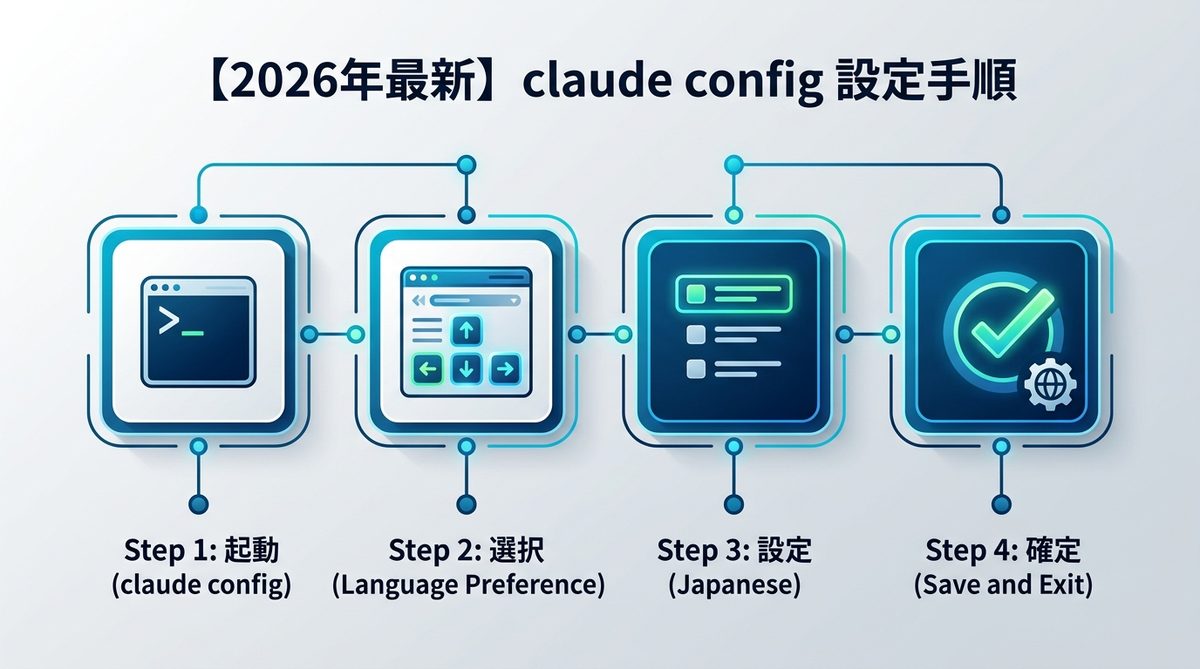 図解：【2026年最新】claude configを使った対話的日本語設定手順
