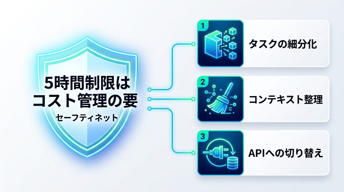 図解:【重要】「5時間メッセージ制限」はコスト管理ツールである