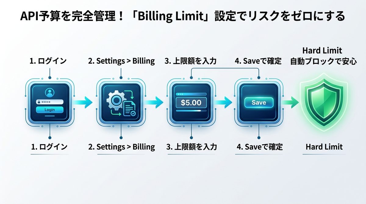 図解：【最重要】API予算を完全管理！「Billing Limit」設定でリスクをゼロにする