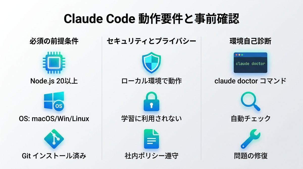 図解:【環境別】Claude Codeの動作要件と事前確認