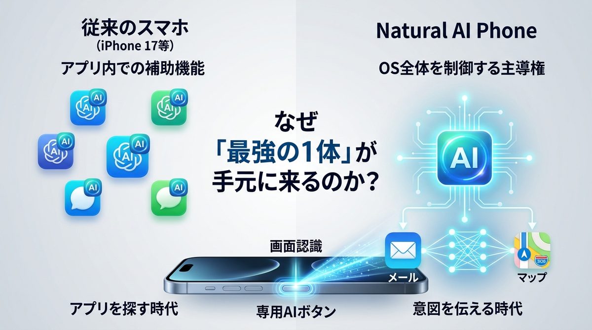 図解：なぜ「最強の1体」が手元に来るのか？iPhone 17との決定的な違い
