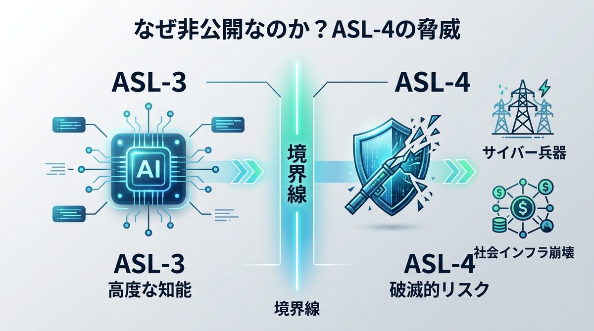 図解：なぜ非公開なのか？ASL-4が示す「破滅的リスク」の境界線