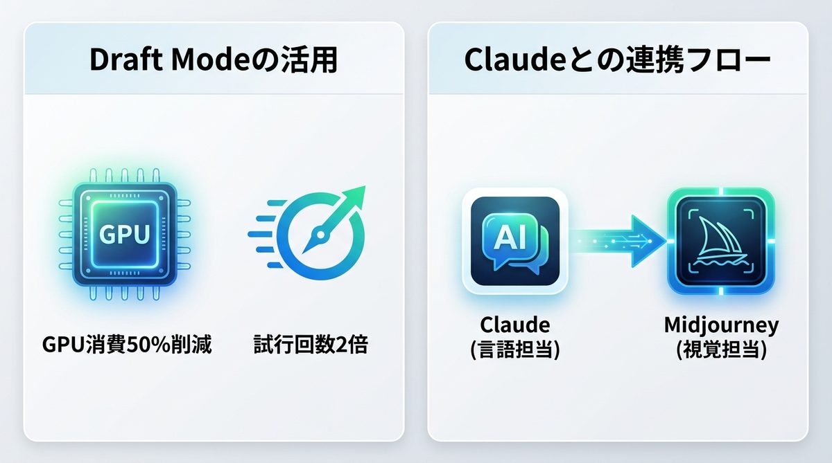 図解：【実務テクニック】Draft Modeで生成コストを半分にする方法