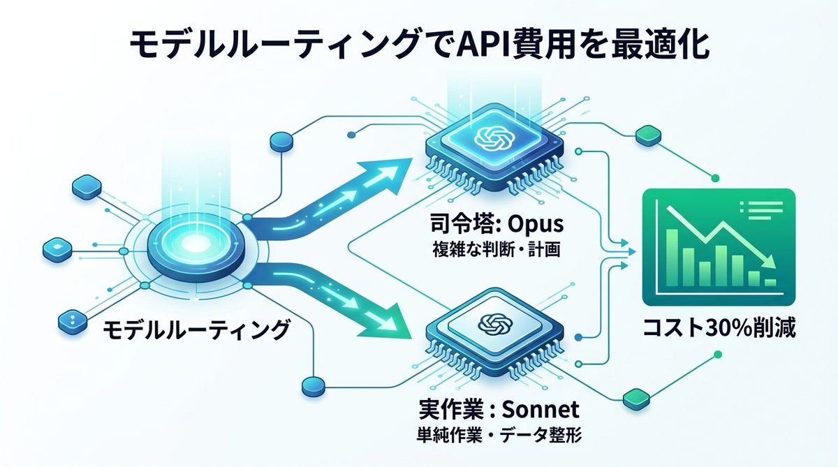 図解：【コスト削減】モデルルーティングでAPI費用を最適化する戦略