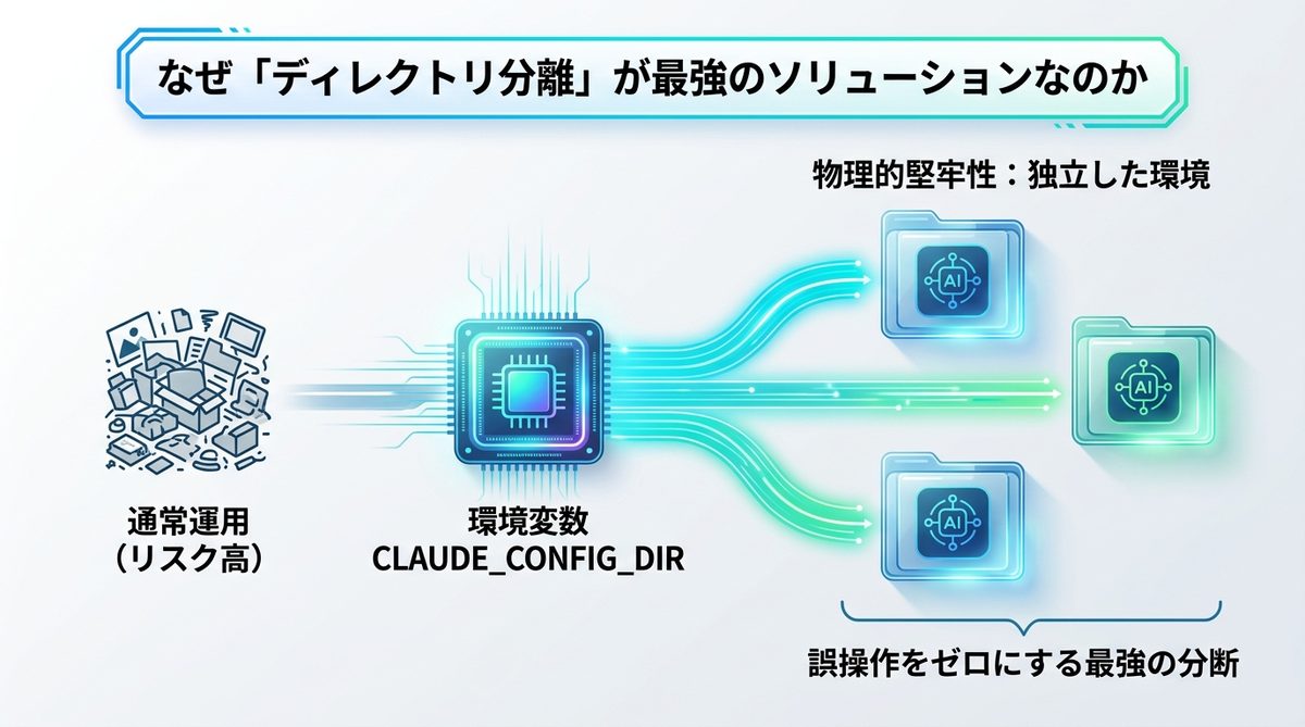 図解：なぜ「ディレクトリ分離」が最強のソリューションなのか