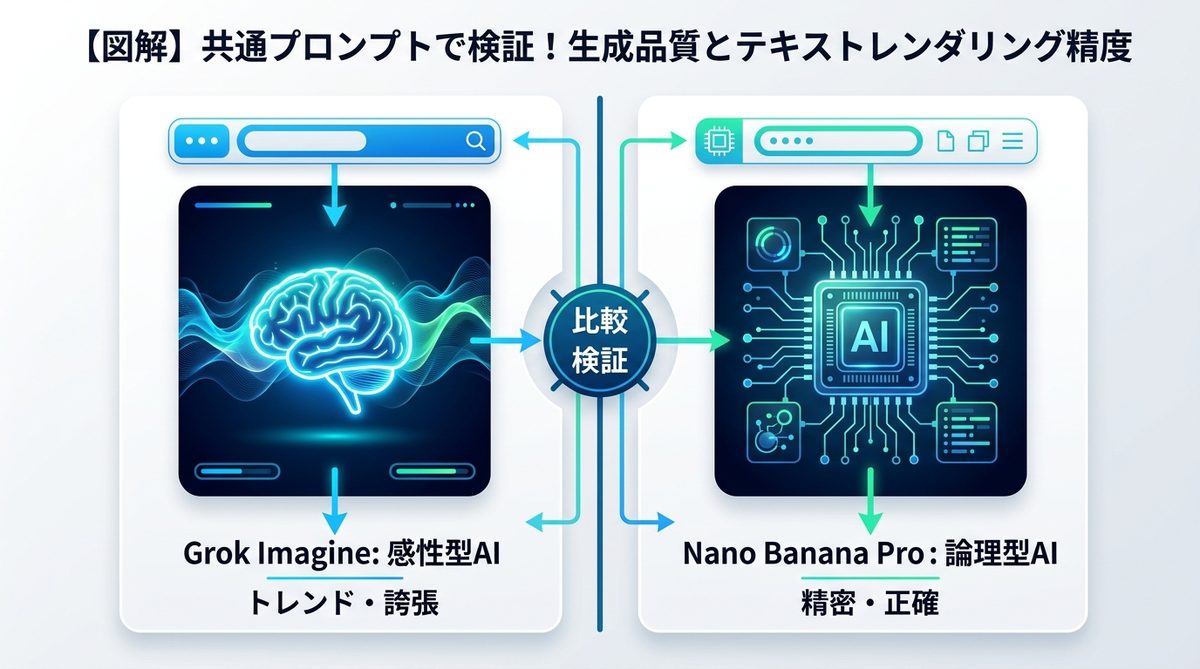 図解：【図解】共通プロンプトで検証！生成品質とテキストレンダリング精度