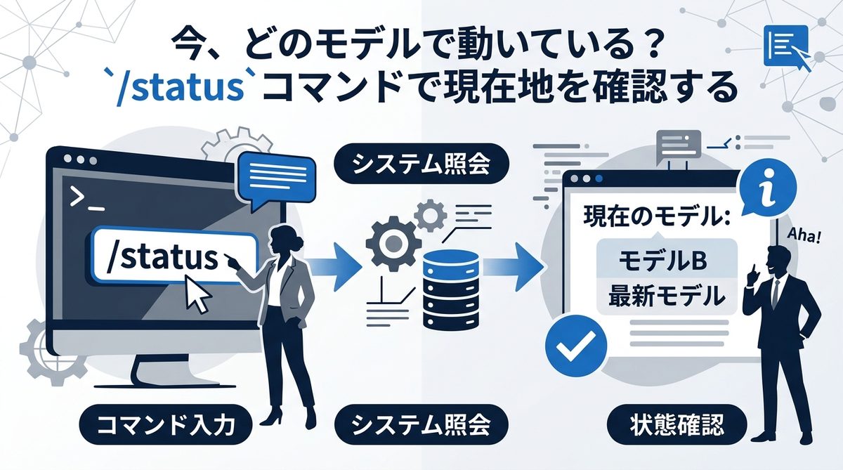 図解:今、どのモデルで動いている? /statusコマンドで現在地を確認する