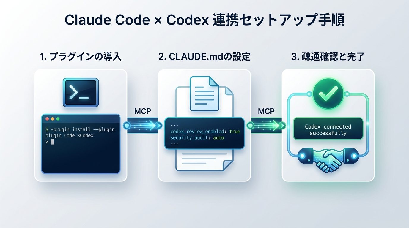 図解：【実演】Claude Code × Codexのインストールと設定手順