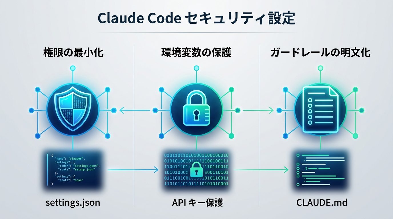 図解：【技術的防御】Claude Codeを安全に制御する設定の極意