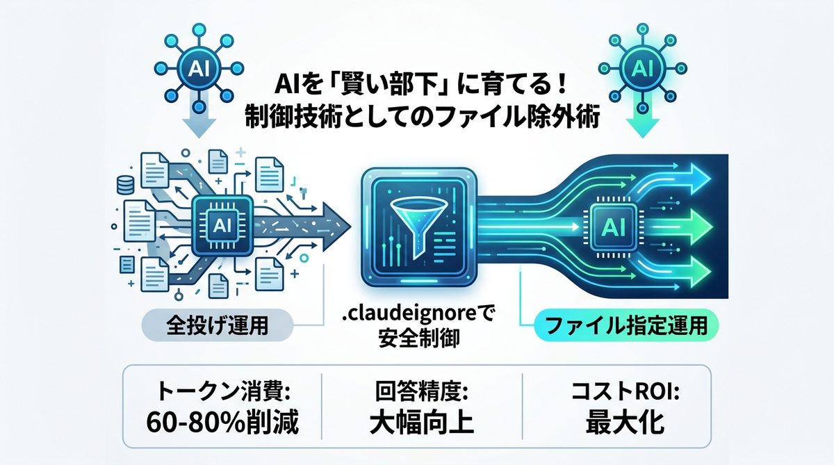 図解:AIを「賢い部下」に育てる!制御技術としてのファイル除外術