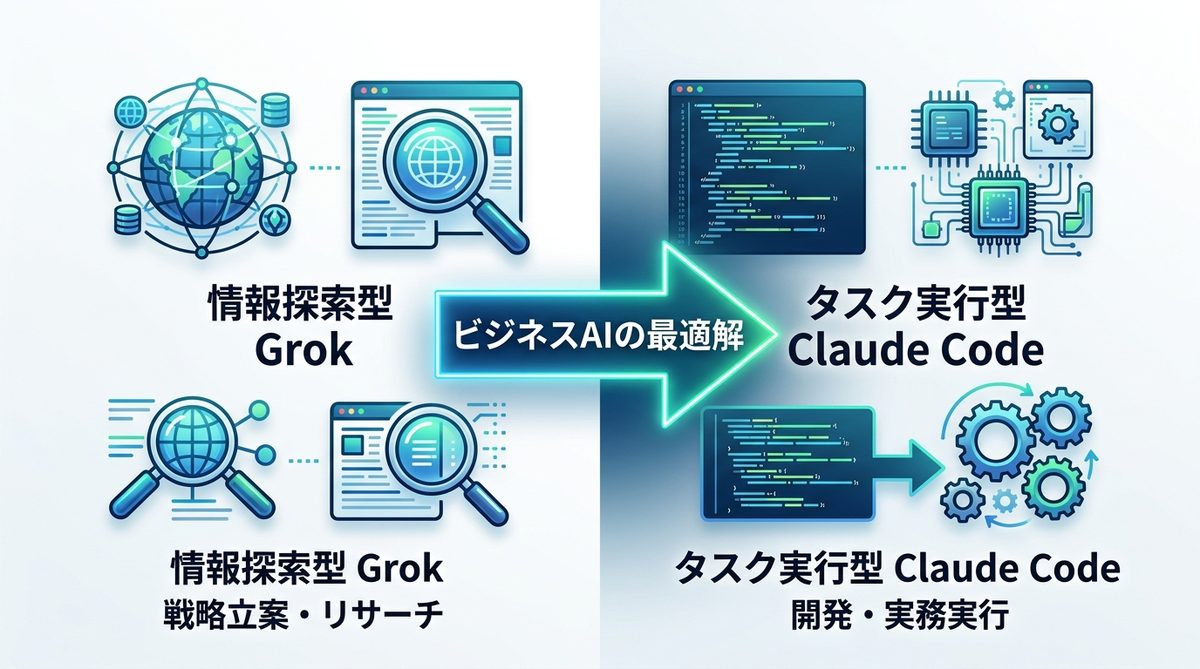 図解：Claude Codeとの違いとは？「タスク実行」と「情報探索」の使い分け