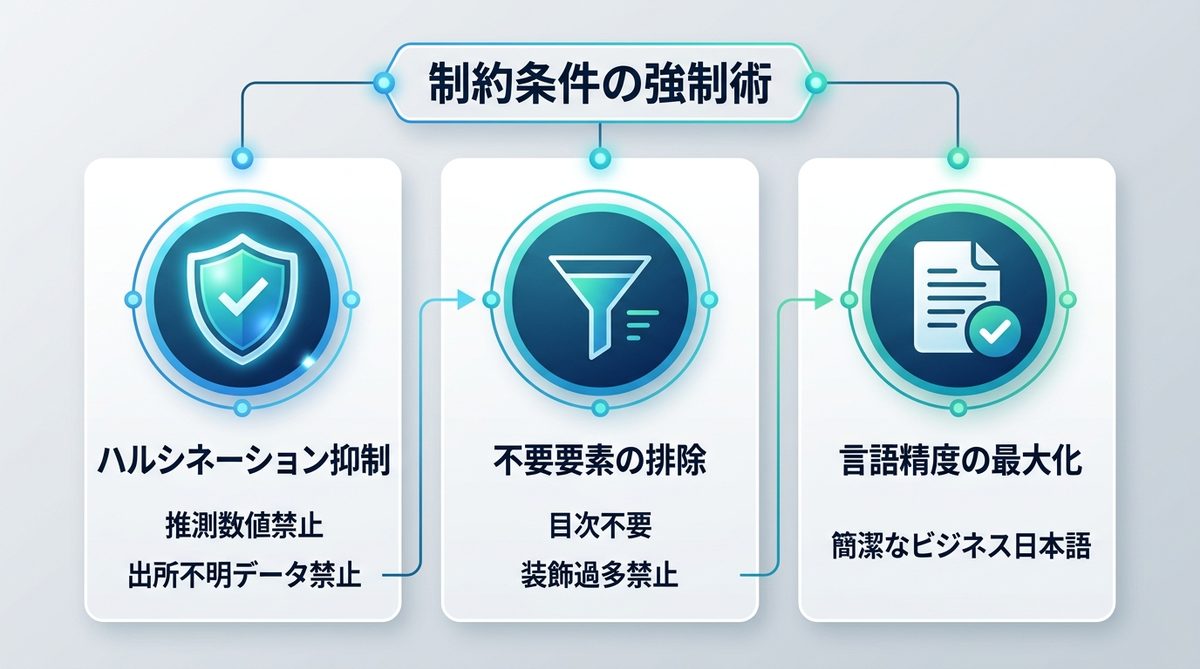 図解：Gensparkスライド作成の限界を突破する「制約条件の強制術」