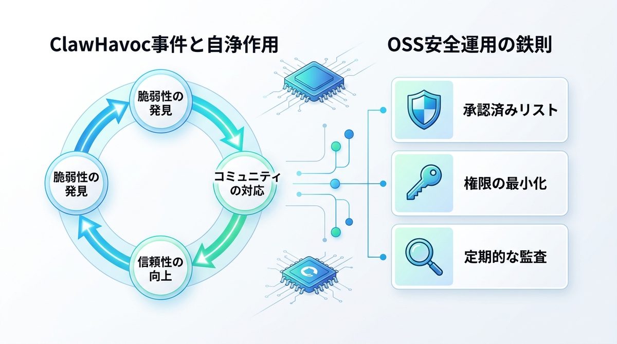 図解：【教訓】「ClawHavoc」事件から学ぶ、OSSを安全に運用するための鉄則