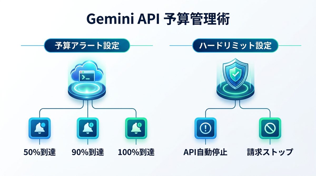 図解：怖くない！Gemini APIを安心して使い続けるための「予算上限」設定術