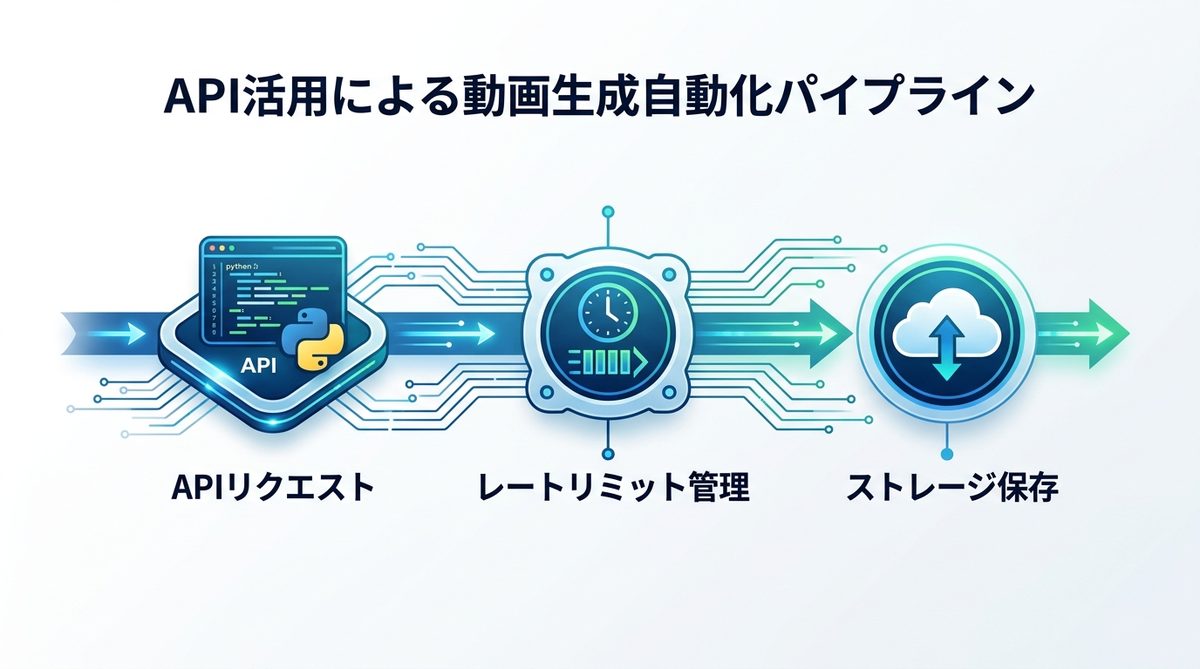 図解：【開発者必見】API活用による動画生成自動化パイプラインの構築
