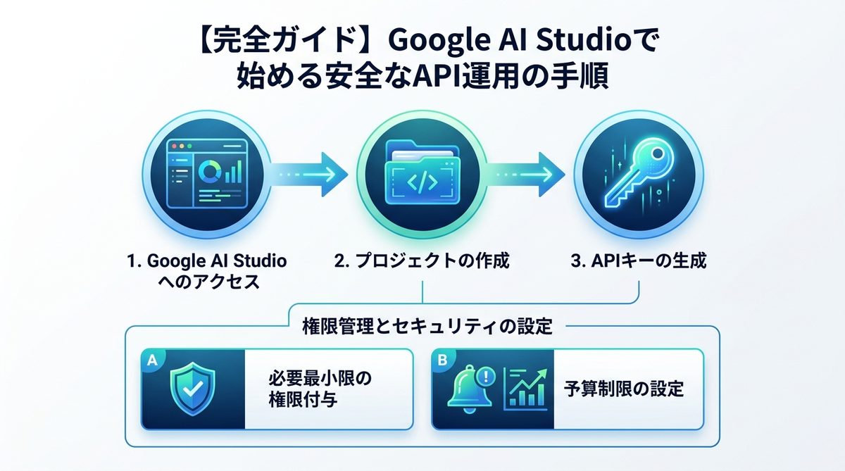 図解：【完全ガイド】Google AI Studioで始める安全なAPI運用の手順