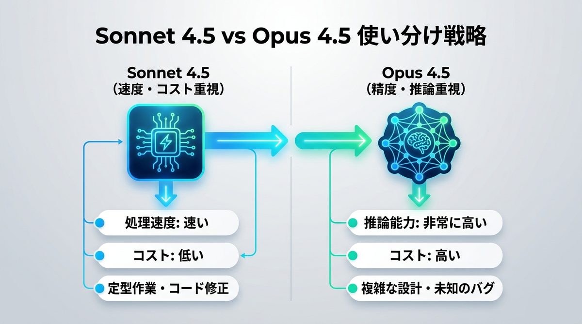 図解：どっちを使う？Sonnet 4.5とOpus 4.5の賢い使い分け戦略