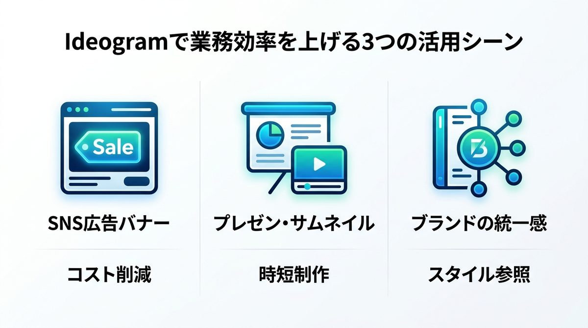 図解：デザイン知識は不要！Ideogramで業務効率を劇的に上げる活用シーン3選