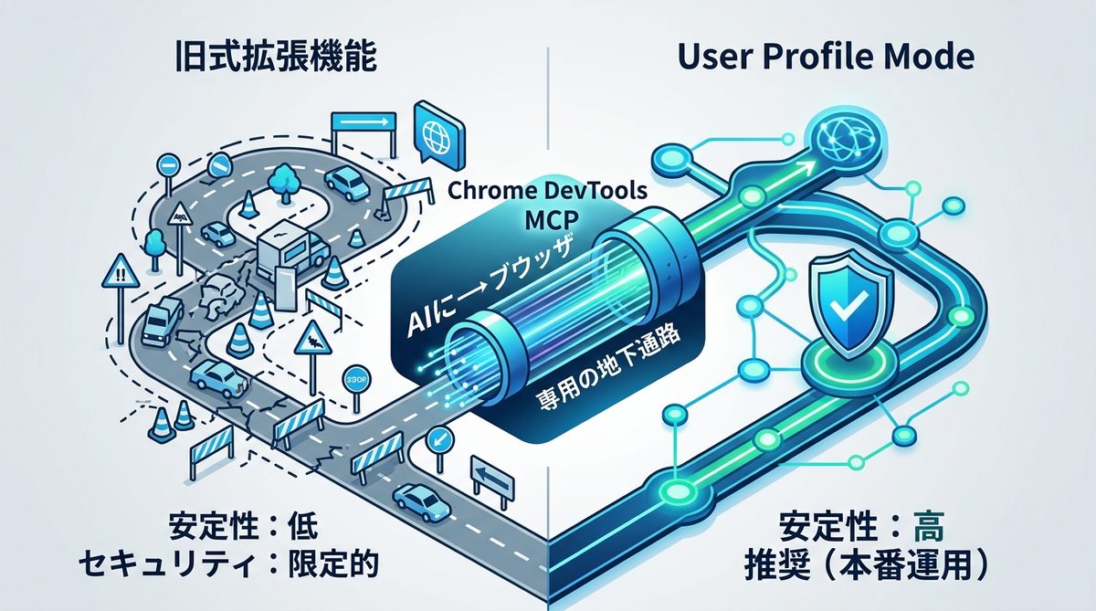 図解：【抜本対策】安定性重視なら「User Profile Mode」へ移行すべき理由
