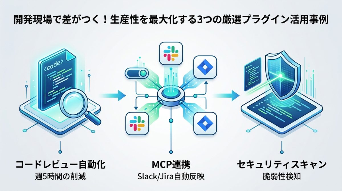 図解:開発現場で差がつく!生産性を最大化する3つの厳選プラグイン活用事例