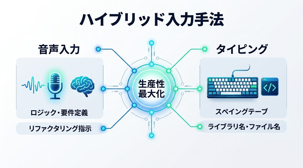 図解：【極意】タイピングとの融合！「ハイブリッド入力手法」の全貌