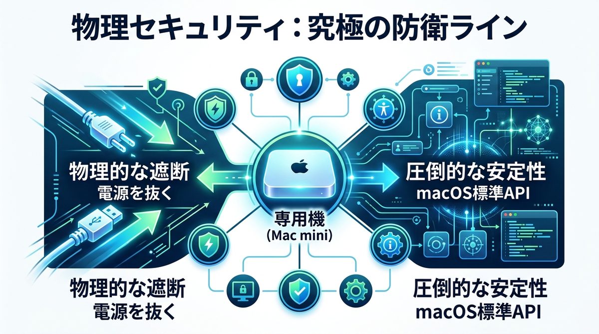 図解:【物理セキュリティ】異常時は「電源を抜く」という最強の防衛ライン