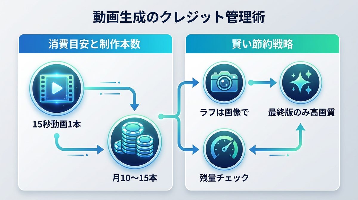 図解：なぜ「動画生成」にはクレジットが必要なのか？目安コストを試算