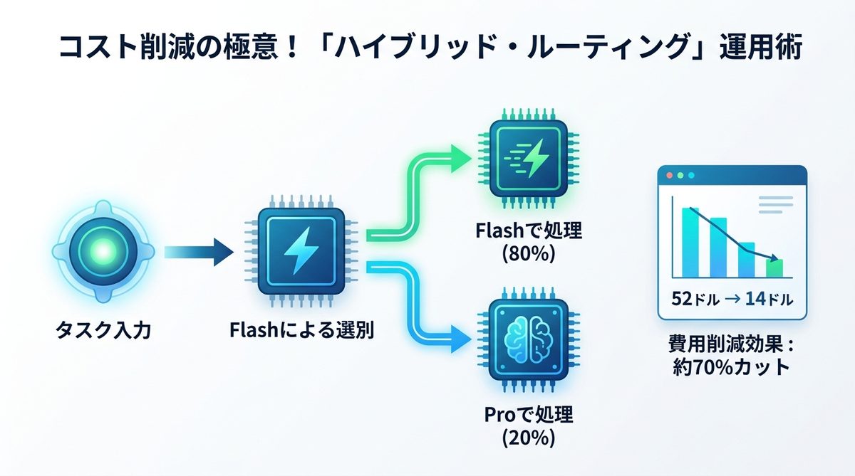 図解：コスト削減の極意！「ハイブリッド・ルーティング」運用術