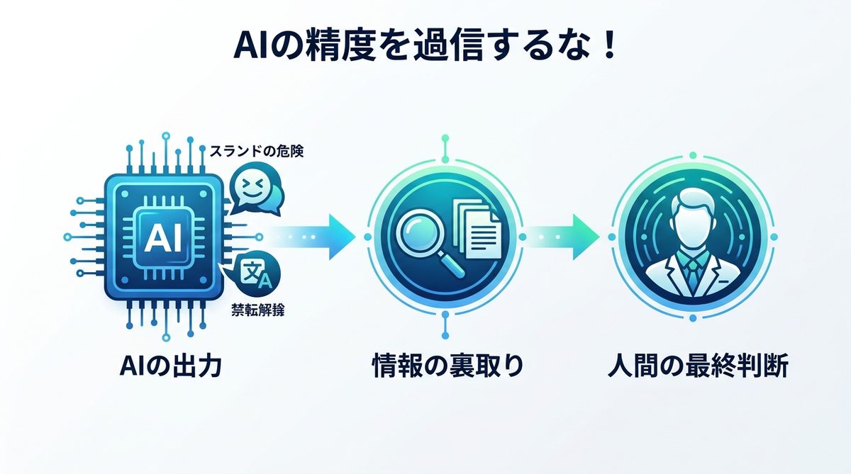 図解：AIの精度を過信するな！ビジネス利用で必須となる「情報リテラシー」