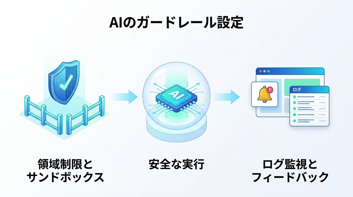 図解：AIの暴走を防ぐ！非エンジニアでもできるガードレール設定