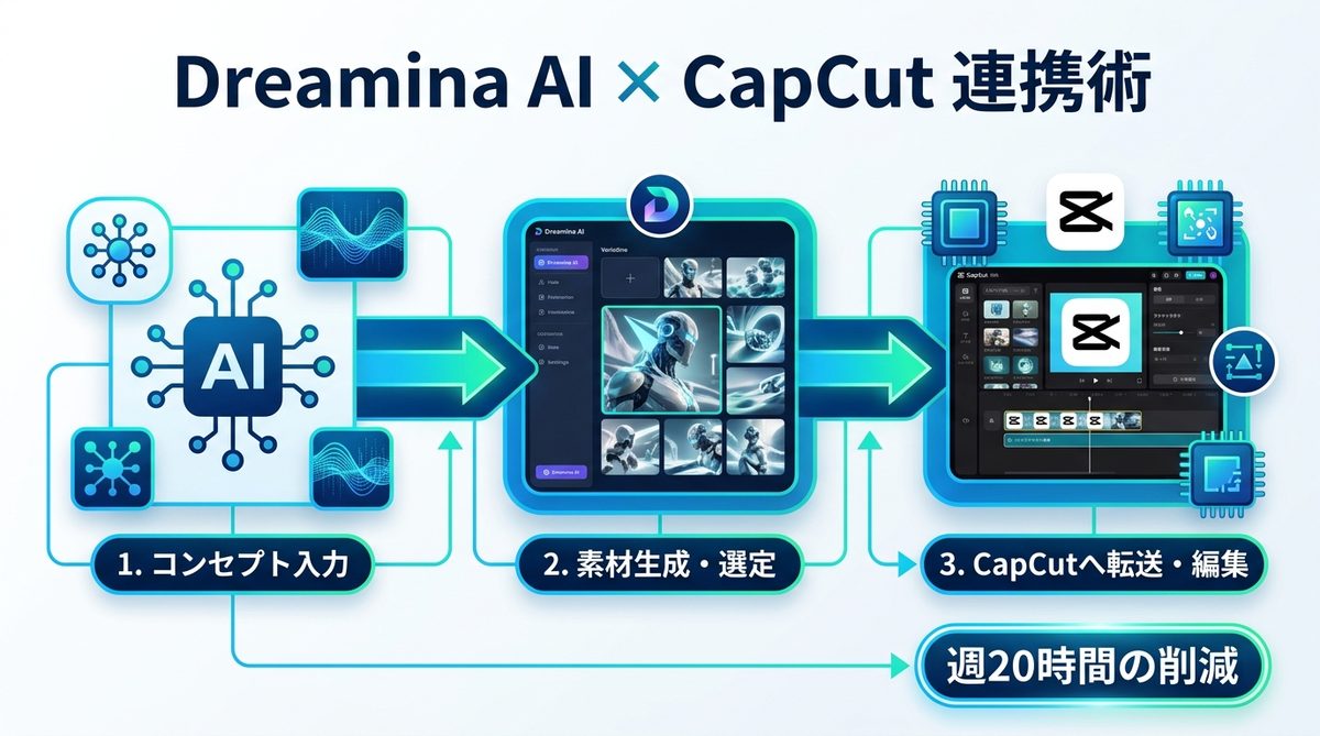 図解：CapCutユーザー必見！AI生成から動画編集までをシームレスにする連携術