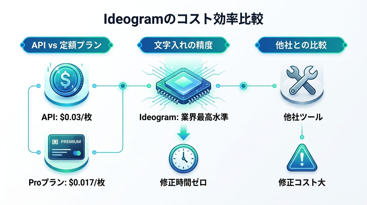 図解：Ideogramのコスト効率を競合他社と比較