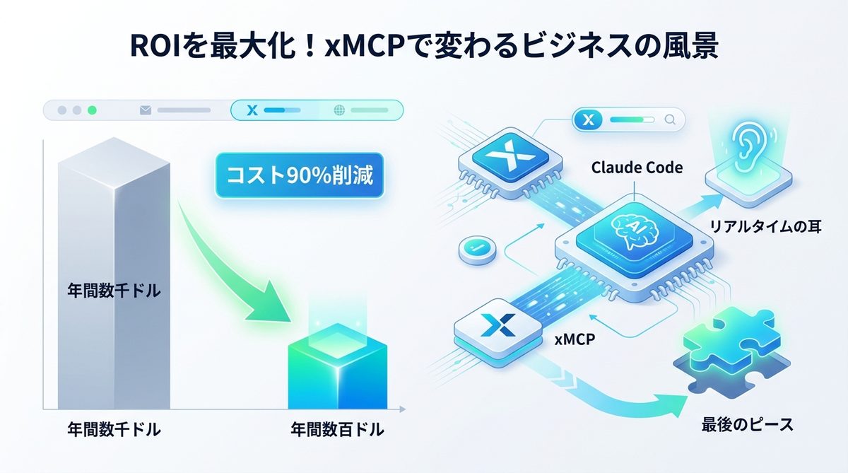 図解：ROI（投資対効果）を最大化！xMCPで変わるビジネスの風景