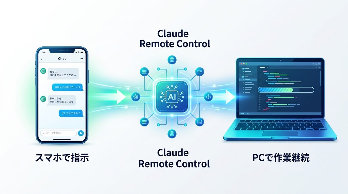 図解：【2026年最新】場所を選ばない！スマホでClaude Codeを遠隔操作する方法
