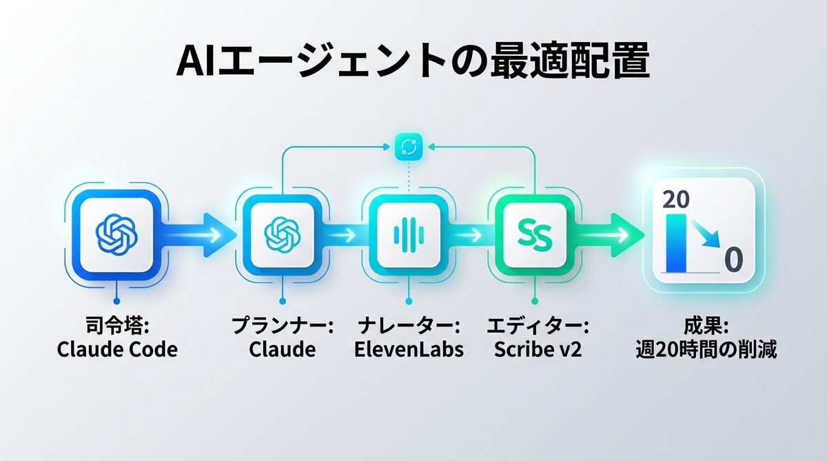 図解：なぜ「最強の1体」ではなくチームで動かすのか？AIエージェントの最適配置