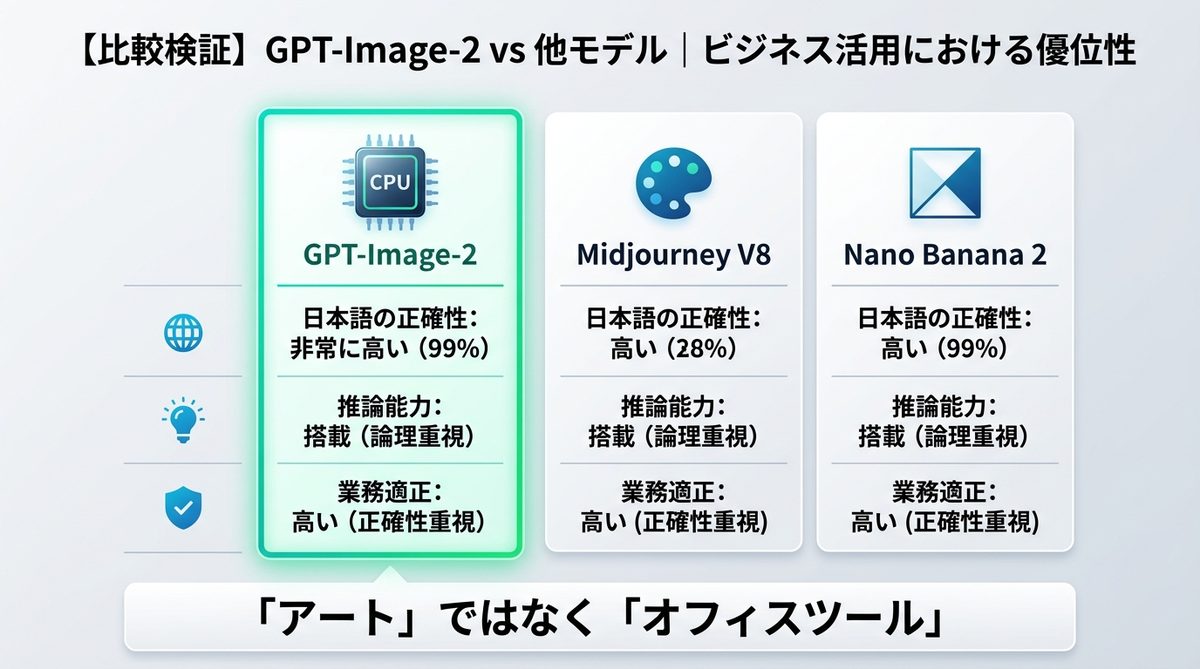 図解：【比較検証】GPT-Image-2 vs 他モデル｜ビジネス活用における優位性