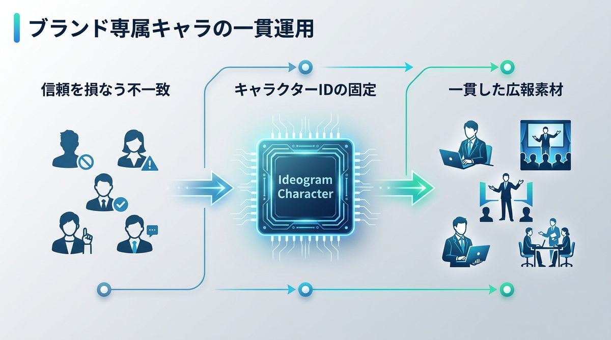 図解：【プロ仕様】Ideogram Characterでブランド専属キャラを一貫運用する
