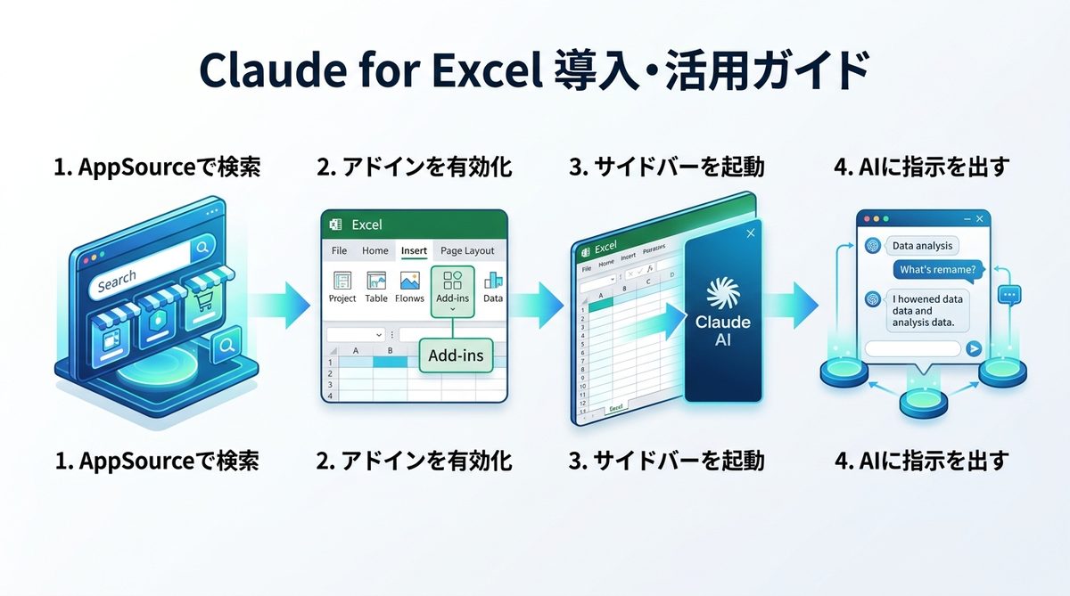図解:【完全ガイド】Claude for Excelの安全な導入手順と使い方