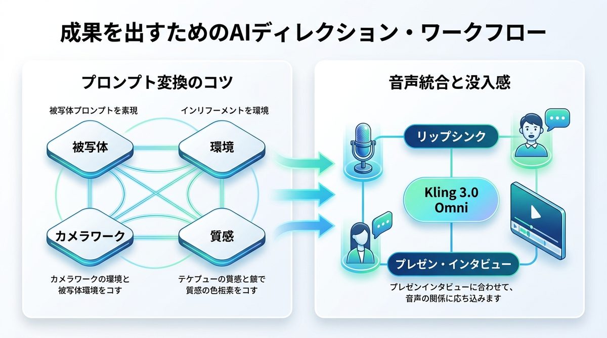 図解：成果を出すためのAIディレクション・ワークフロー