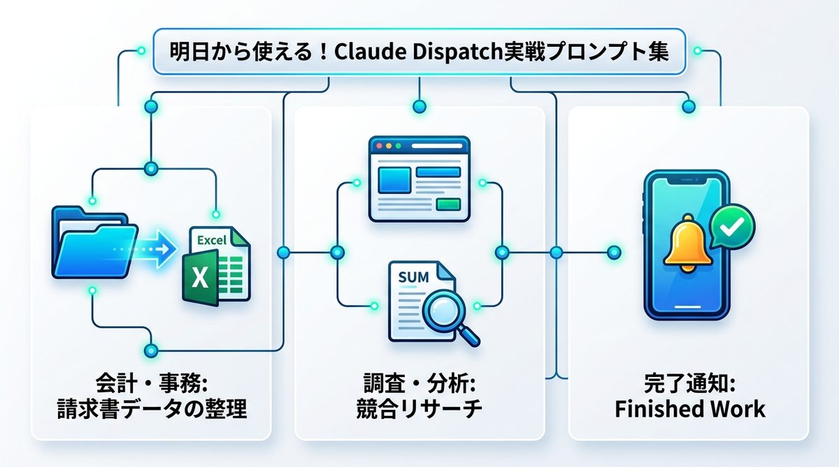 図解：明日から使える！Claude Dispatchのための実戦プロンプト集