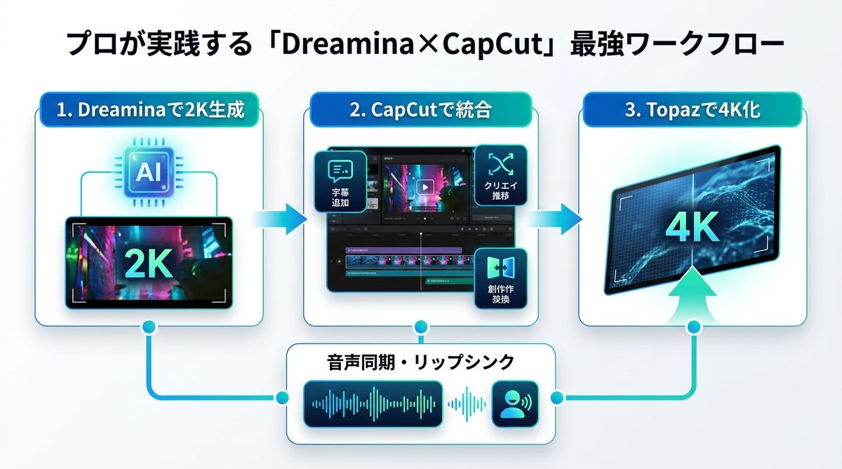 図解：プロが実践する「Dreamina×CapCut」最強ワークフロー