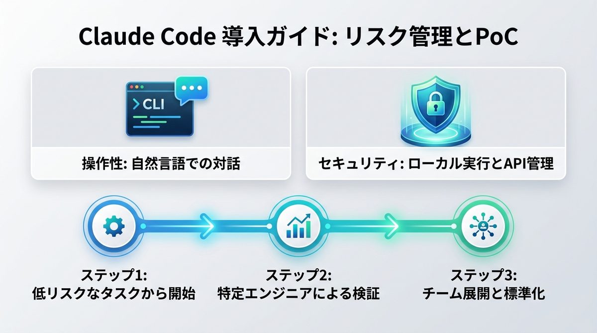 図解:導入の不安を解消!Claude Codeの実践的リスク管理とPoCの進め方